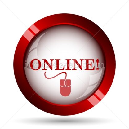 Online with mouse website icon. High quality web button. - Icons for website