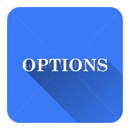 Options flat icon with long shadow vector – icon for website - Icons for website