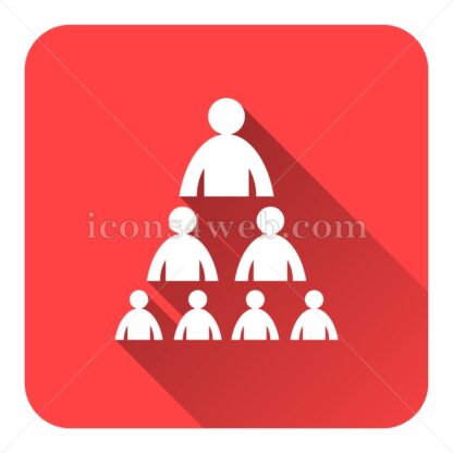 Orga chart flat icon with long shadow vector – website icon - Icons for website
