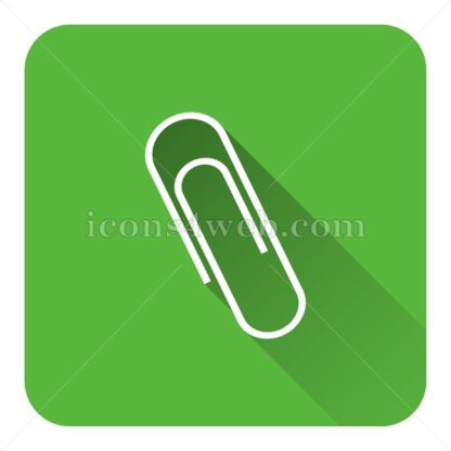 Paperclip flat icon with long shadow vector – icons for website - Icons for website
