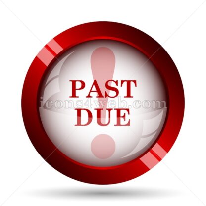 Past due website icon. High quality web button. - Icons for website