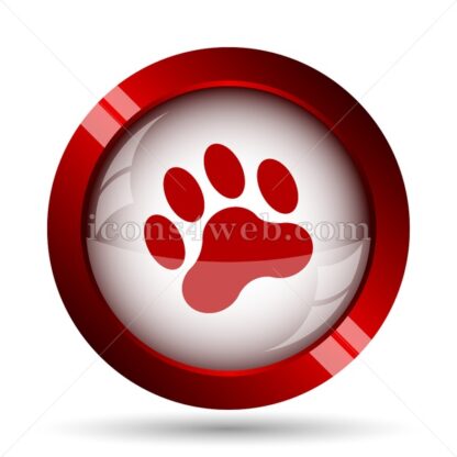 Paw print website icon. High quality web button. - Icons for website