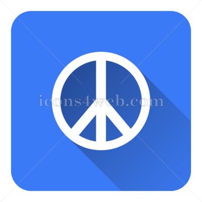 Peace flat icon with long shadow vector – graphic design icon - Icons for website