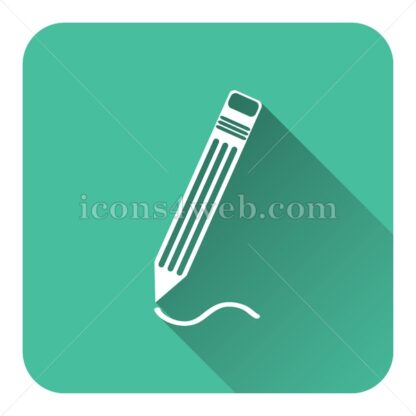 Pen flat icon with long shadow vector – web page icon - Icons for website