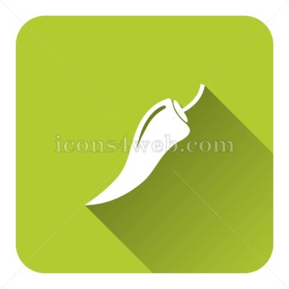 Pepper flat icon with long shadow vector – button for website - Icons for website