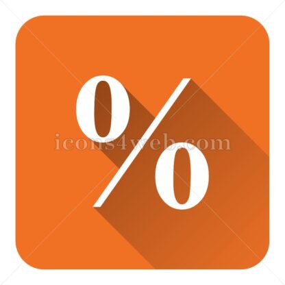Percent flat icon with long shadow vector – icons for website - Icons for website