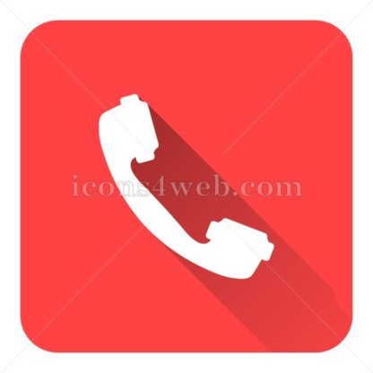 Phone flat icon with long shadow vector – stock icon - Icons for website