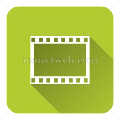 Photo film flat icon with long shadow vector – webpage icon - Icons for website