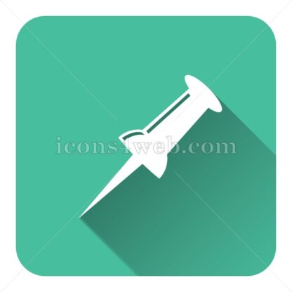 Pin flat icon with long shadow vector – stock icon - Icons for website