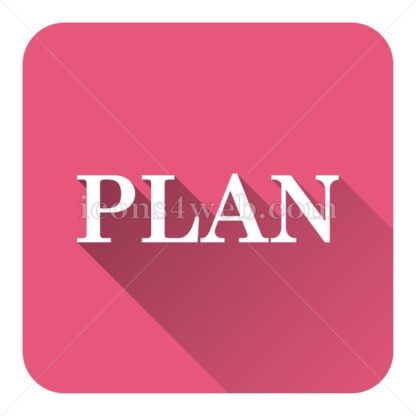 Plan flat icon with long shadow vector – icon stock - Icons for website