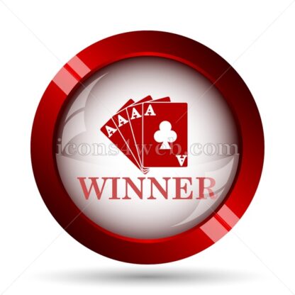 Poker winner website icon. High quality web button. - Icons for website