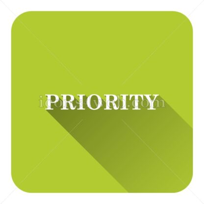 Priority flat icon with long shadow vector – flat button - Icons for website