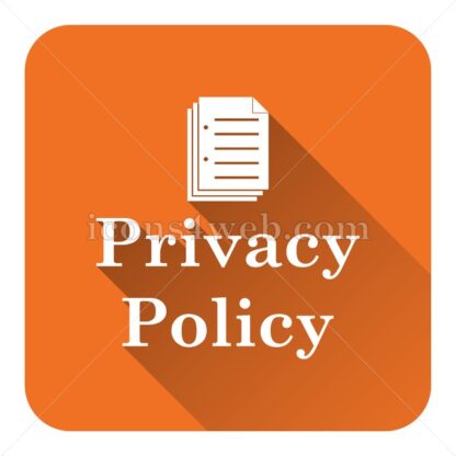 Privacy policy flat icon with long shadow vector – icons for website - Icons for website