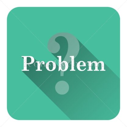 Problem flat icon with long shadow vector – button icon - Icons for website