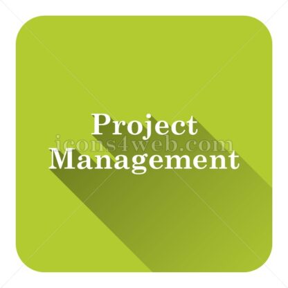 Project management flat icon with long shadow vector – internet icon - Icons for website