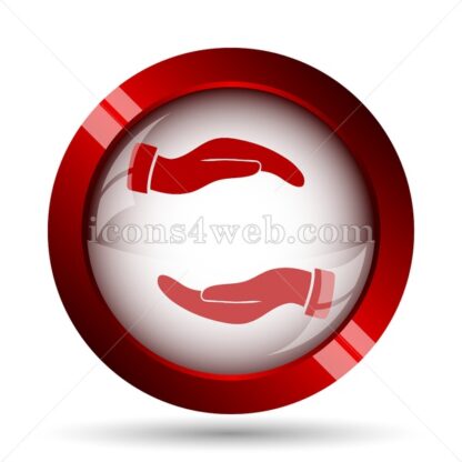 Protecting hands website icon. High quality web button. - Icons for website