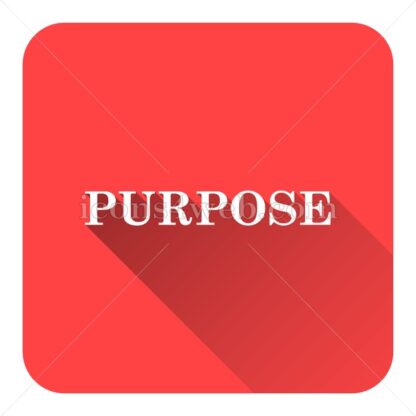 Purpose flat icon with long shadow vector – button for website - Icons for website