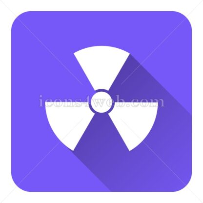 Radiation flat icon with long shadow vector – icons for website - Icons for website