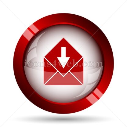 Receive e-mail website icon. High quality web button. - Icons for website