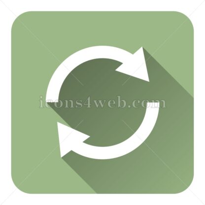 Refresh flat icon with long shadow vector – icon for website - Icons for website
