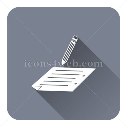 Registration flat icon with long shadow vector – royalty free icon - Icons for website