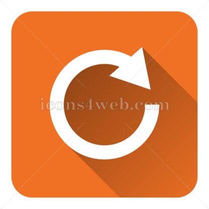 Reload flat icon with long shadow vector – icon for website - Icons for website