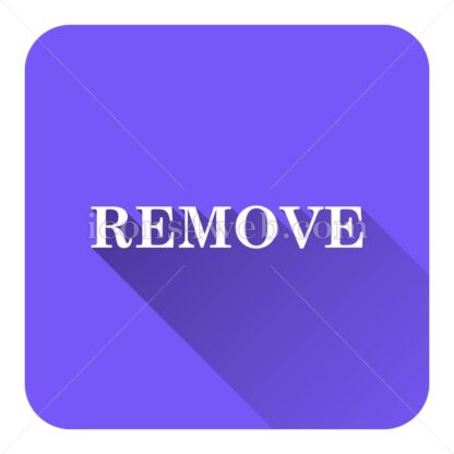 Remove flat icon with long shadow vector – button for website - Icons for website