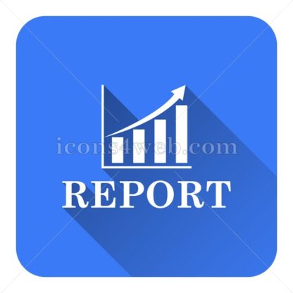 Report flat icon with long shadow vector – icon website - Icons for website