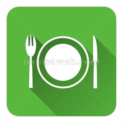 Restaurant flat icon with long shadow vector – icon for website - Icons for website