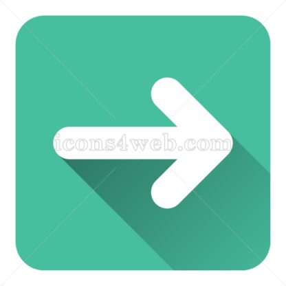 Right arrow flat icon with long shadow vector – icon for website - Icons for website
