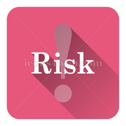 Risk flat icon with long shadow vector – icon stock - Icons for website