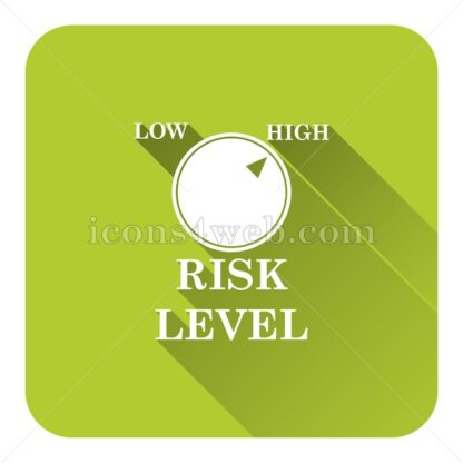 Risk level flat icon with long shadow vector – flat button - Icons for website