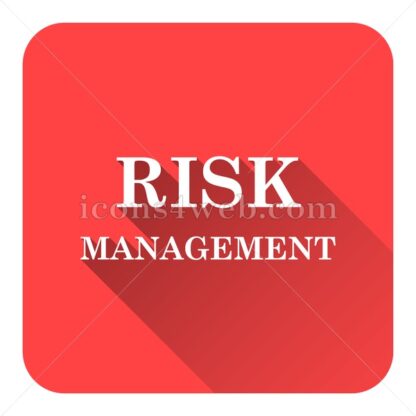 Risk management flat icon with long shadow vector – icon stock - Icons for website