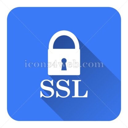 SSL flat icon with long shadow vector – internet icon - Icons for website