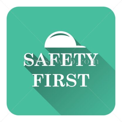Safety first flat icon with long shadow vector – web design icon - Icons for website