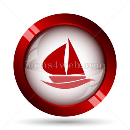 Sailboat website icon. High quality web button. - Icons for website