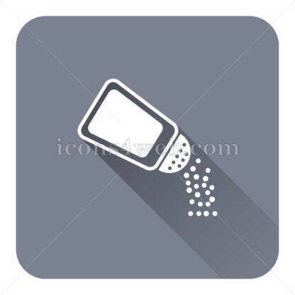 Salt flat icon with long shadow vector – graphic design icon - Icons for website