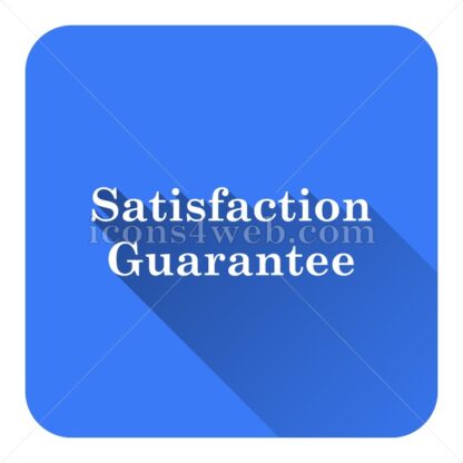 Satisfaction guarantee flat icon with long shadow vector – website icon - Icons for website