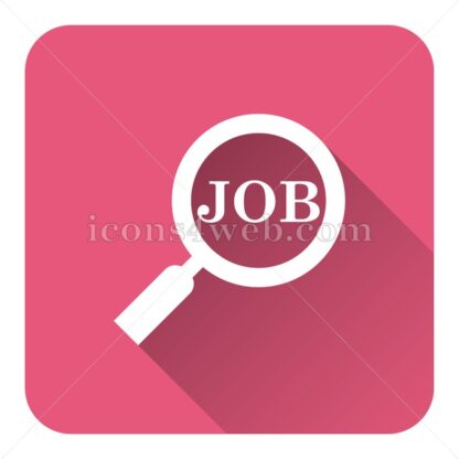 Search for job flat icon with long shadow vector – web design icon - Icons for website