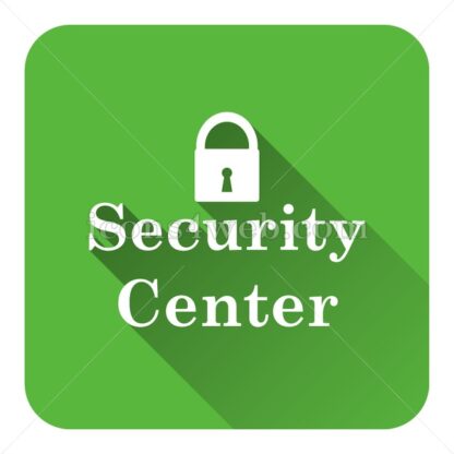 Security center flat icon with long shadow vector – web icon - Icons for website