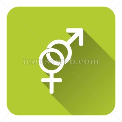 Sex flat icon with long shadow vector – icons for website - Icons for website