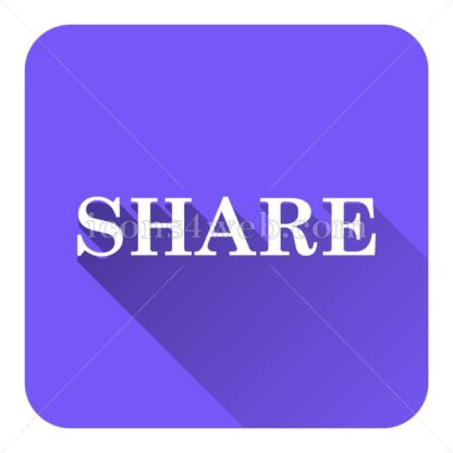 Share flat icon with long shadow vector – web button - Icons for website