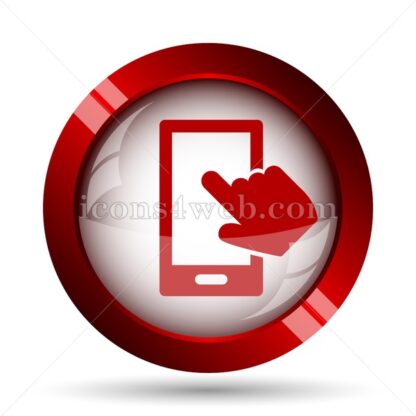 Smartphone with hand website icon. High quality web button. - Icons for website