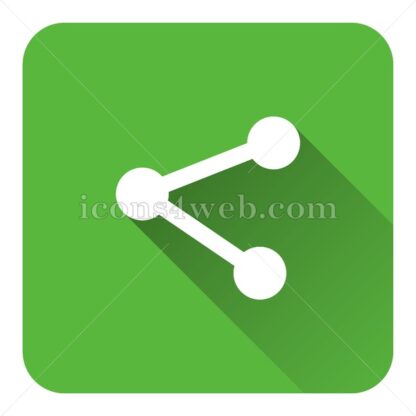 Social media – link flat icon with long shadow vector – website button - Icons for website