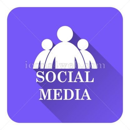 Social media flat icon with long shadow vector – icon stock - Icons for website