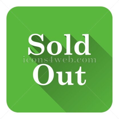 Sold out flat icon with long shadow vector – icons for website - Icons for website
