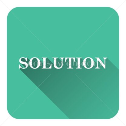 Solution flat icon with long shadow vector – web page icon - Icons for website