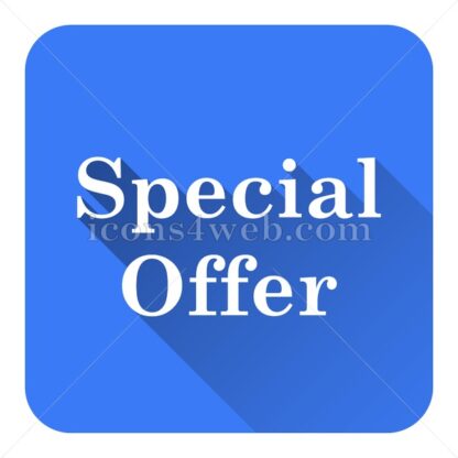 Special offer flat icon with long shadow vector – icons for website - Icons for website