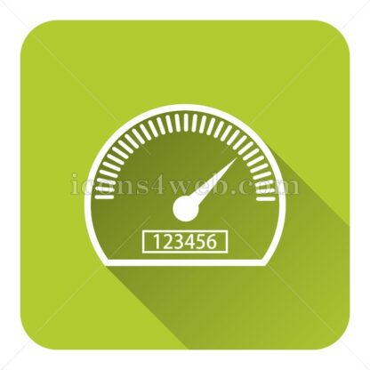 Speedometer flat icon with long shadow vector – icon website - Icons for website