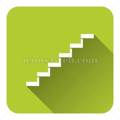 Stairs flat icon with long shadow vector – web design icon - Icons for website
